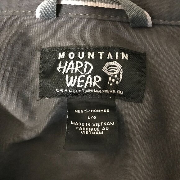 MOUNTAIN HARDWEAR ~ MENS LARGE ~ GRAY FULL ZIP NYLON BLEND FULL ZIP JACKET COAT - Picture 7 of 7